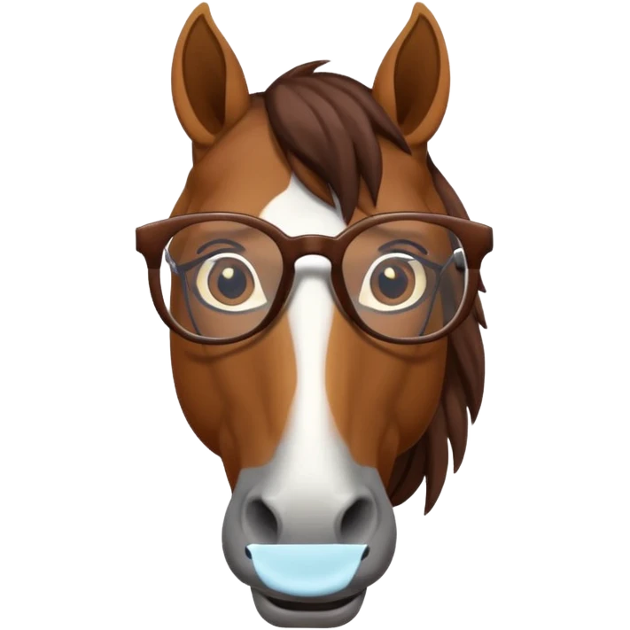 horse with glasses emoji