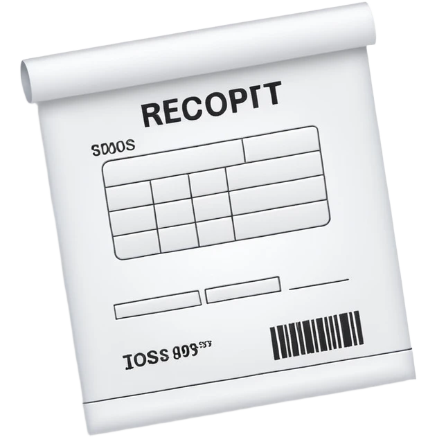 empty receipt emoji