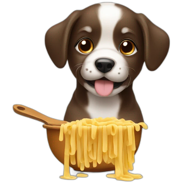 puppy draining pasta emoji