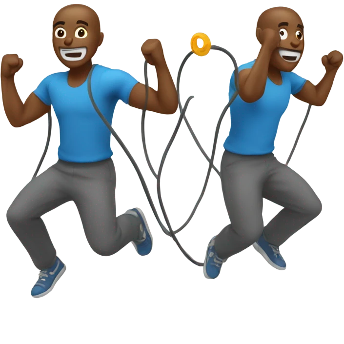 Man jumping rope emoji
