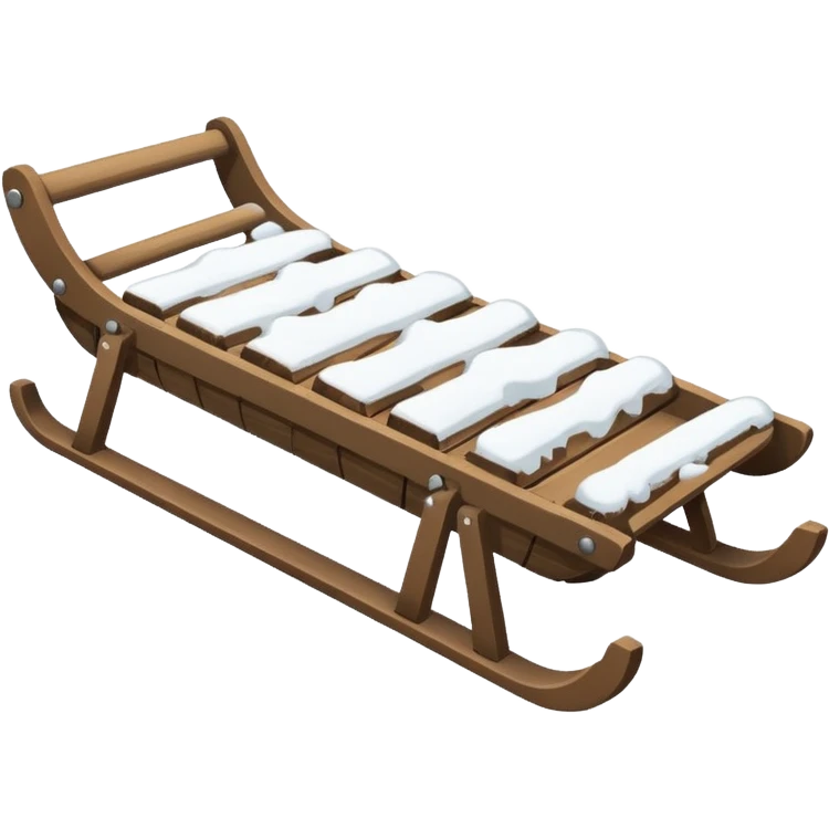 sledge surrounded with snow (no person) emoji