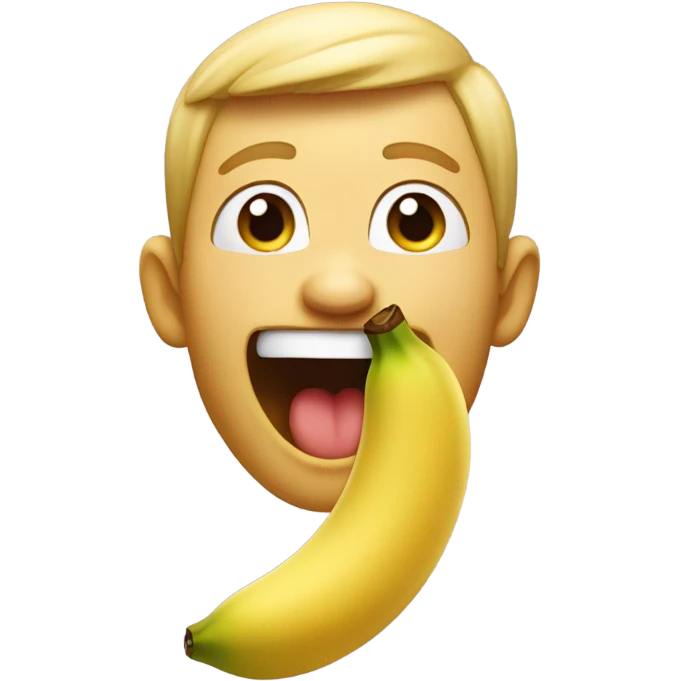 Regular apple Memoji teats bannana emoji