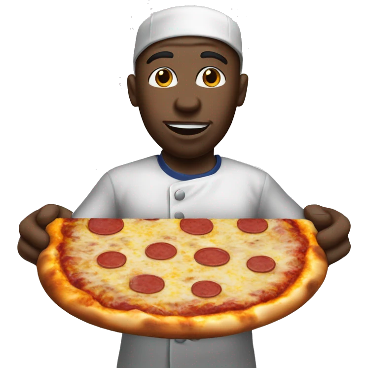 Mamadou mange une pizza emoji