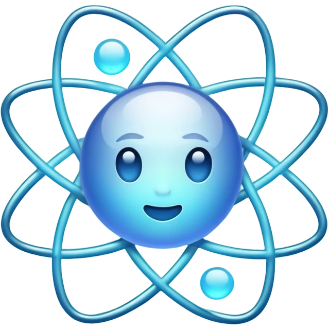 Electron transfer between atoms in a redox reaction emoji