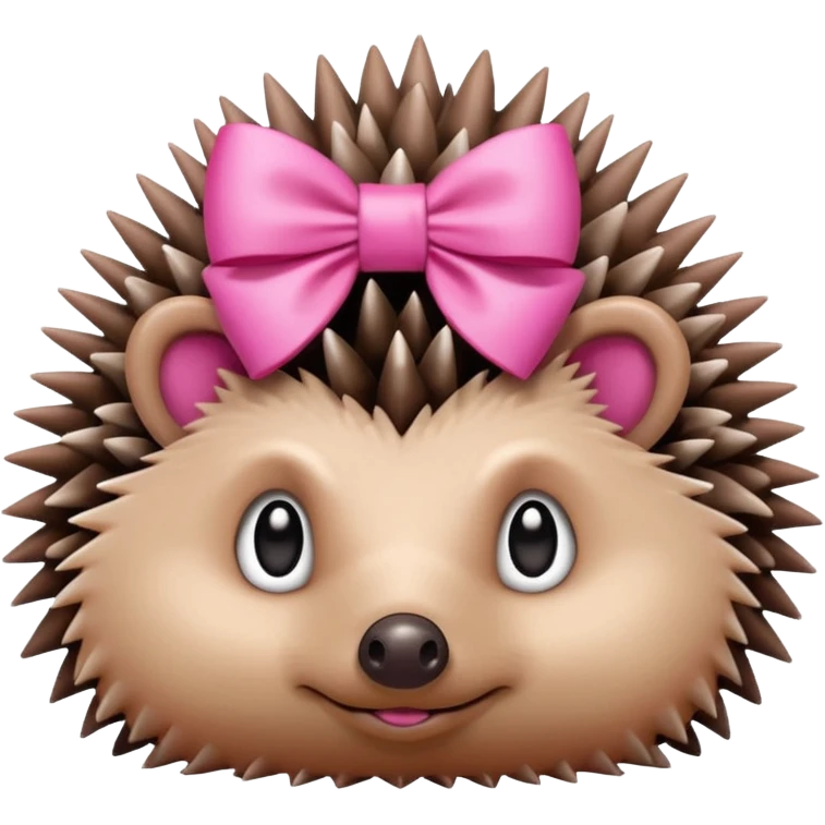 hedgehog with a pink bow emoji
