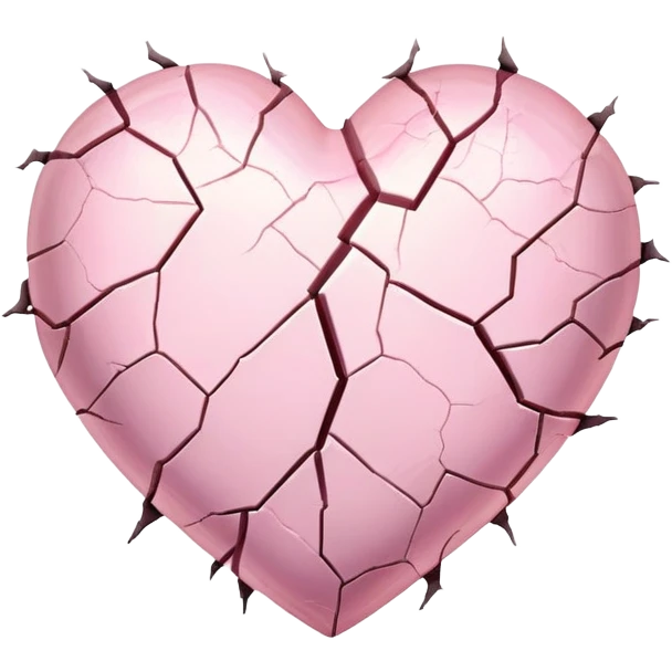 cracked pastel pink heart with light coming from inside emoji