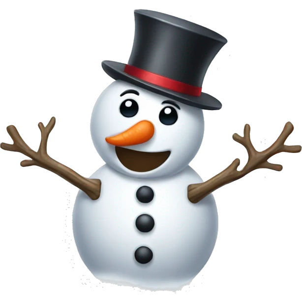 Funny snowman emoji