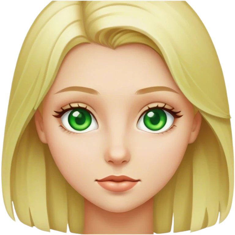 blonde girl green eres emoji