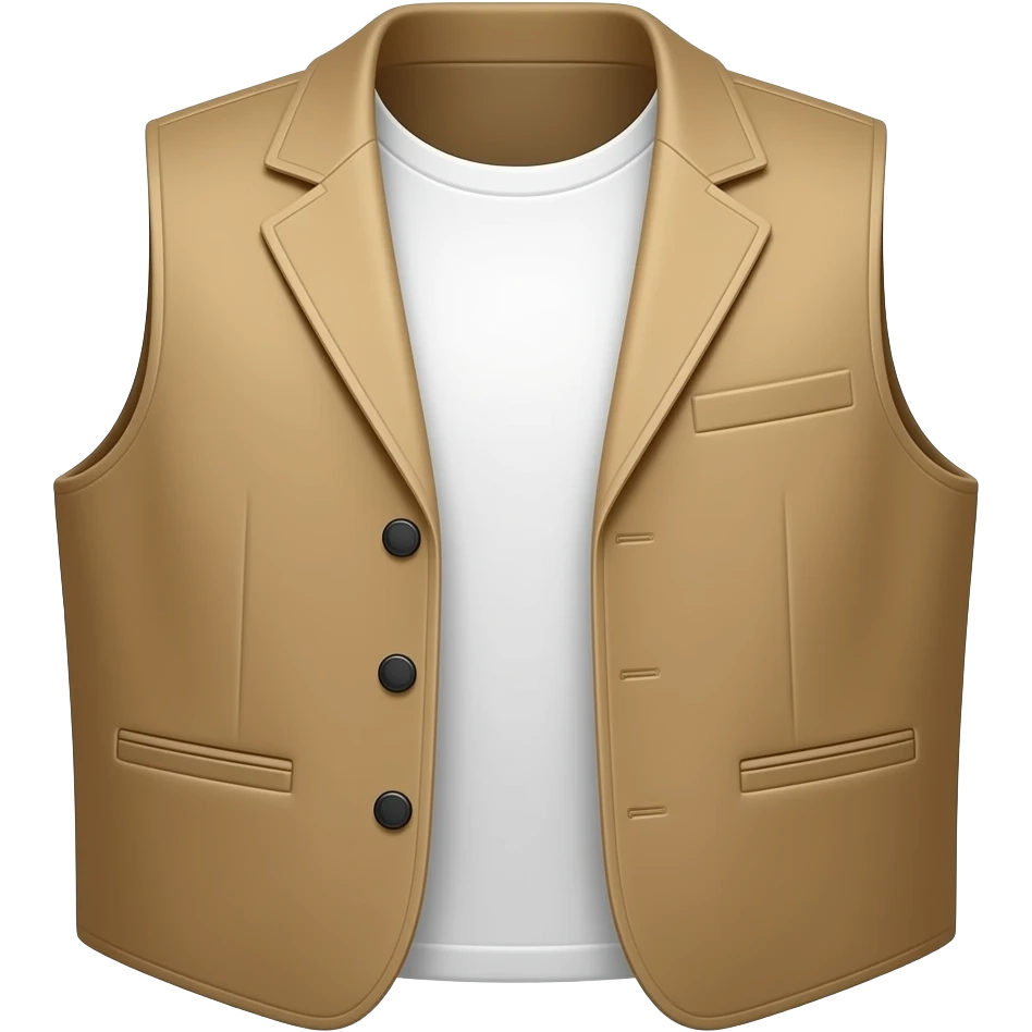 chaleco casual abierto singular emoji