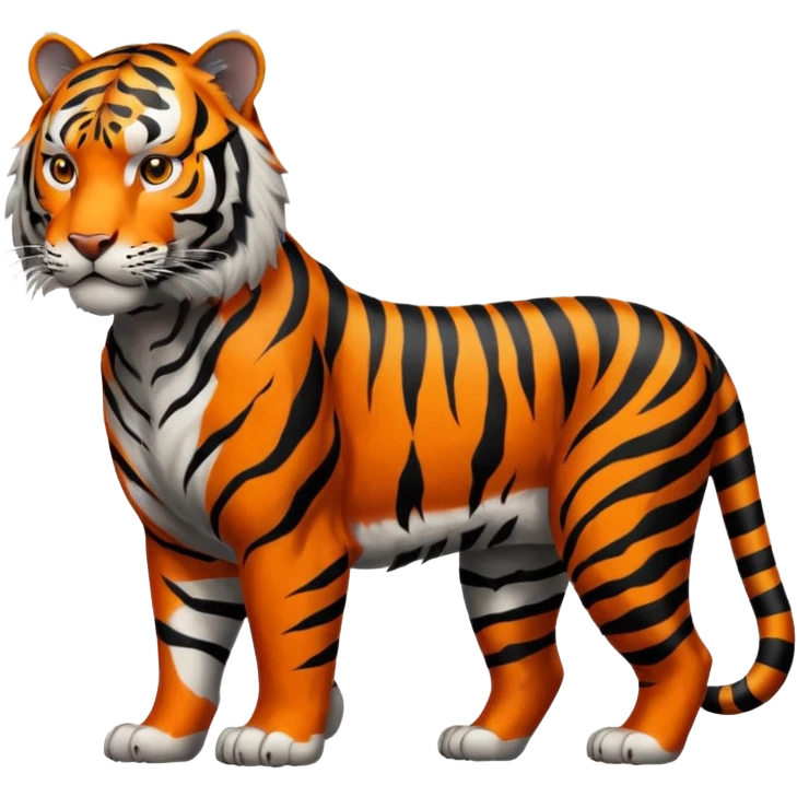 emoji de um tigre todo preto em pé virado para a esquerda emoji