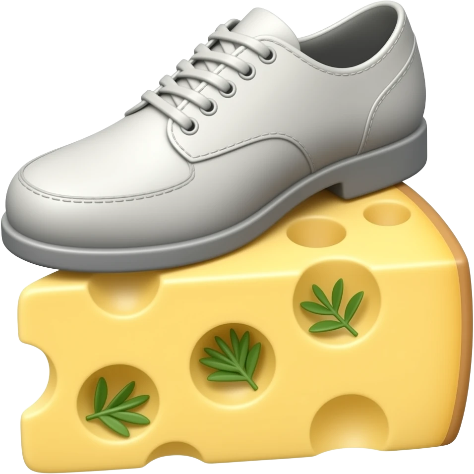 Peynir düşün içinde küçük küçük otlar var üstünde çizme iç kısımda emoji