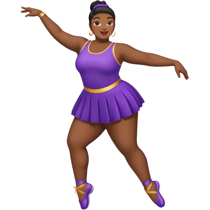 Black Plus size dancer emoji
