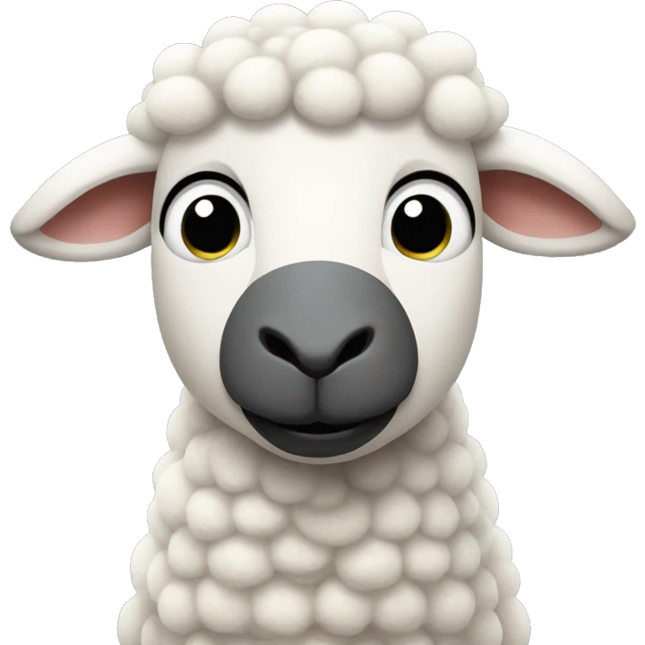 Cartoon Sheep with type hello or something else emoji