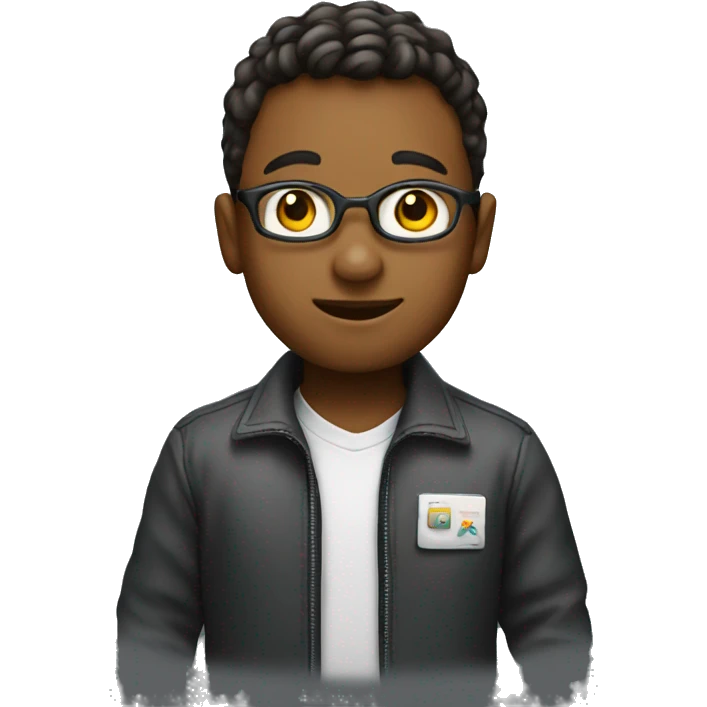 A boy who is master in coding and development emoji