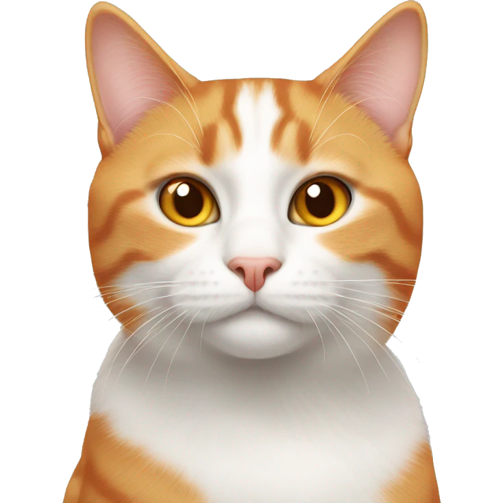Orange and white cat emoji