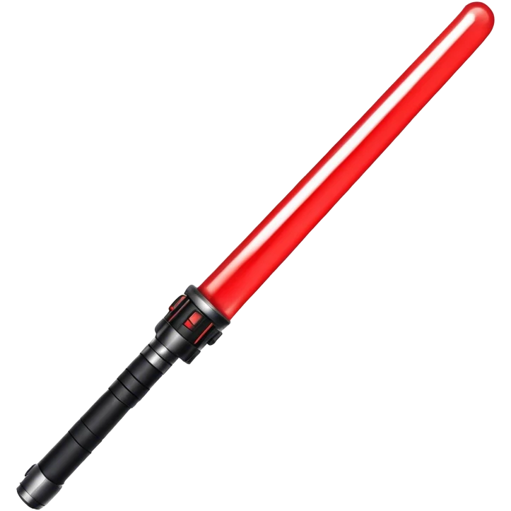 Red lightsaber black handle emoji