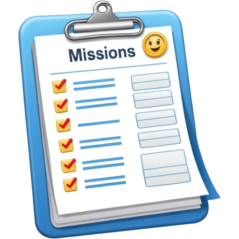 task to do or missions regarding a job role 📋✅ emoji