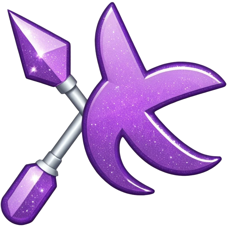 flecha para direita com glitter e roxa emoji