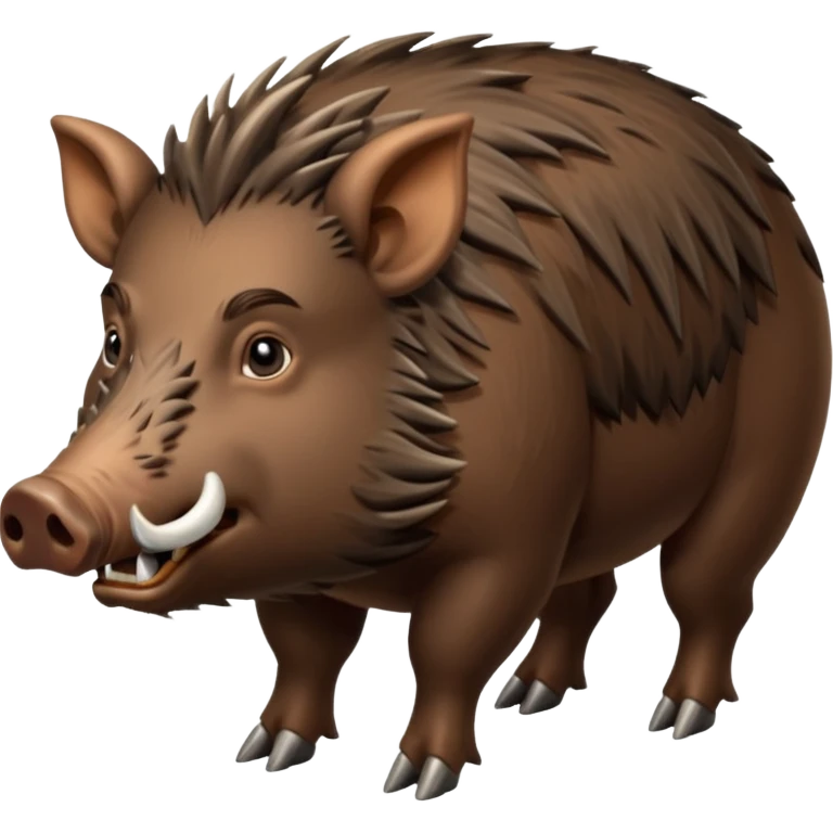 An emoji of a large wild boar, representing hunting in ancient European forests. emoji