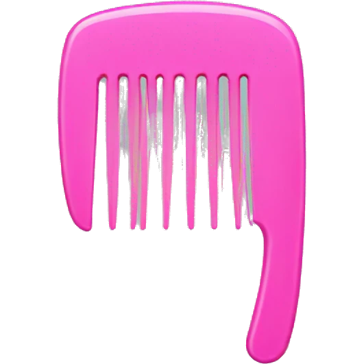 pink comb emoji