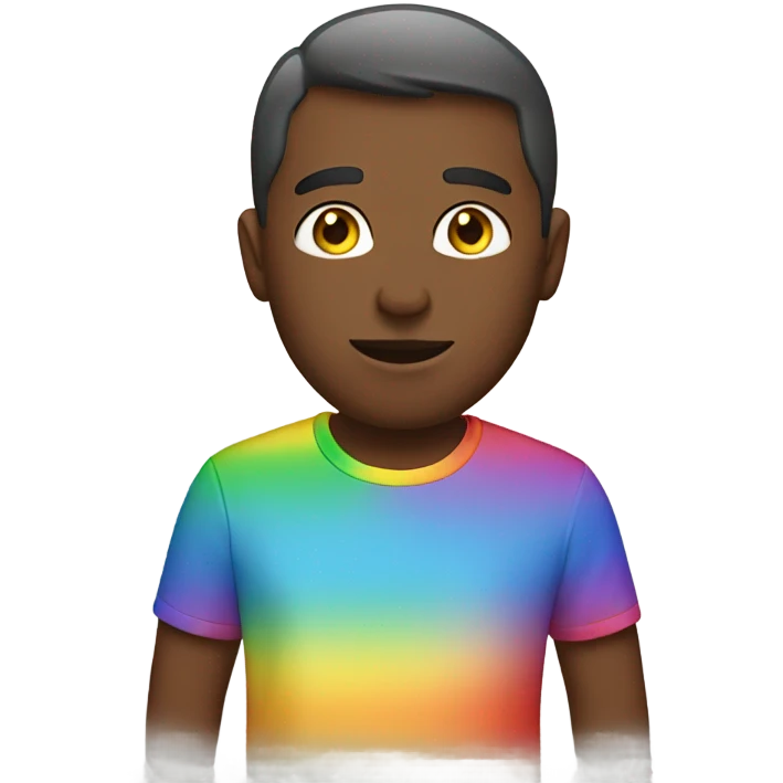 Full Person with a rainbow tshirt emoji