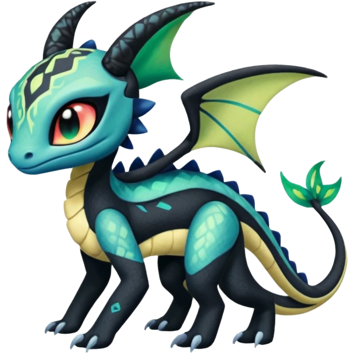 Colorful Exotic Meloetta-Toothless-Salandit-Stitch-Fakémon-creature-hybrid emoji