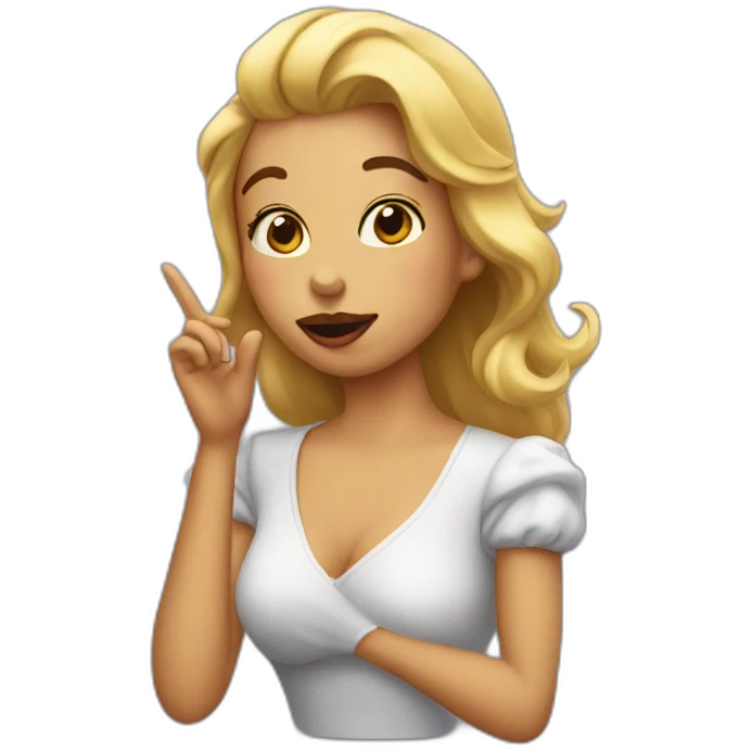 woman blowing a kiss emoji