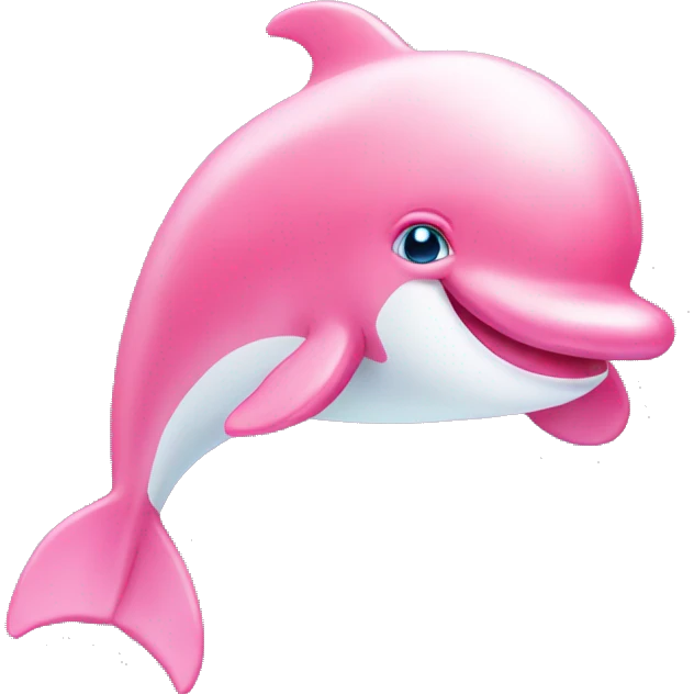 Cute pink dolphin emoji