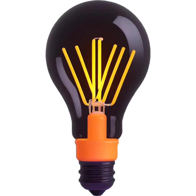 neon light bulb emoji