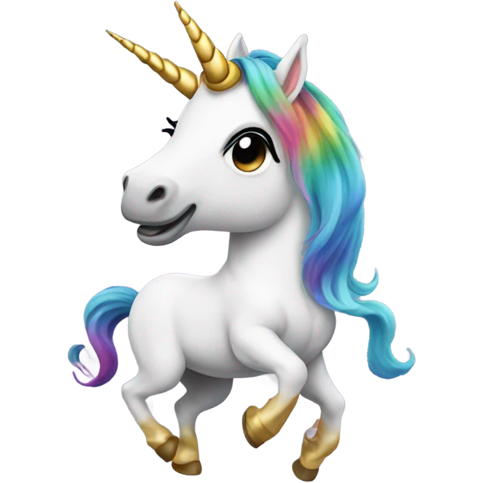 Dancing tattooed unicorn emoji