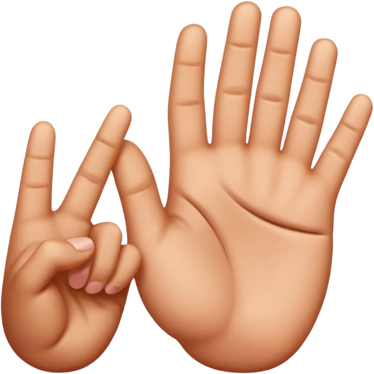 des doigt faisais le chiffre 2  emoji