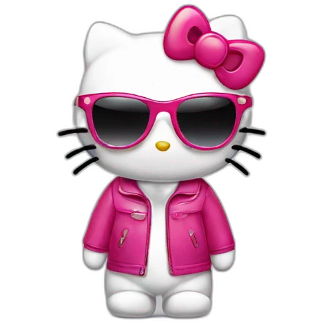 Hello kitty with sunglasses emoji