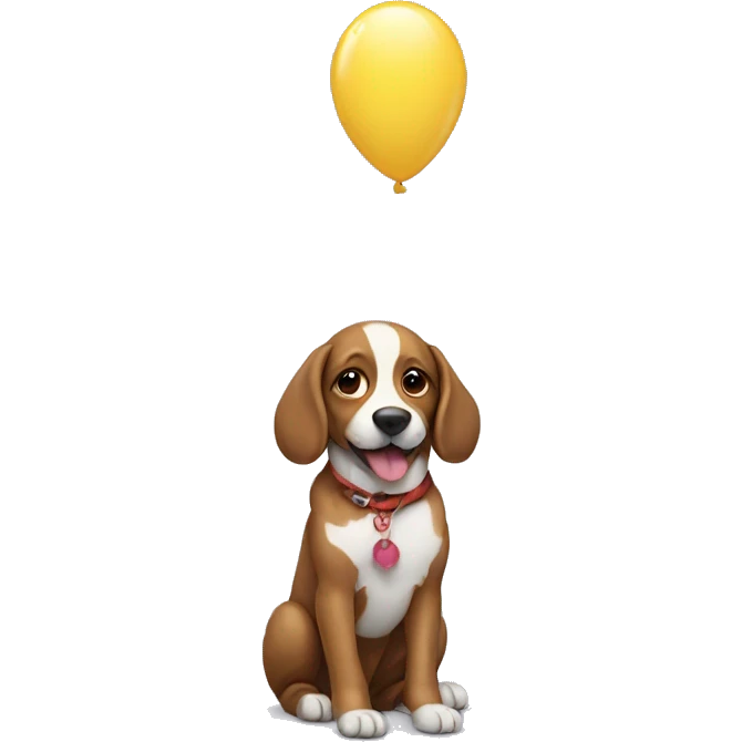 Dog with a balloon emoji