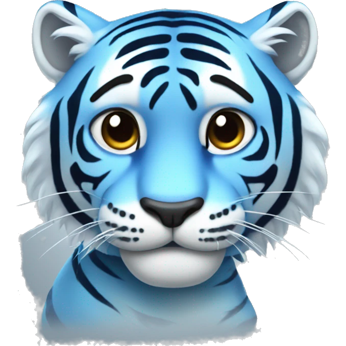 cartoon Blue tiger emoji