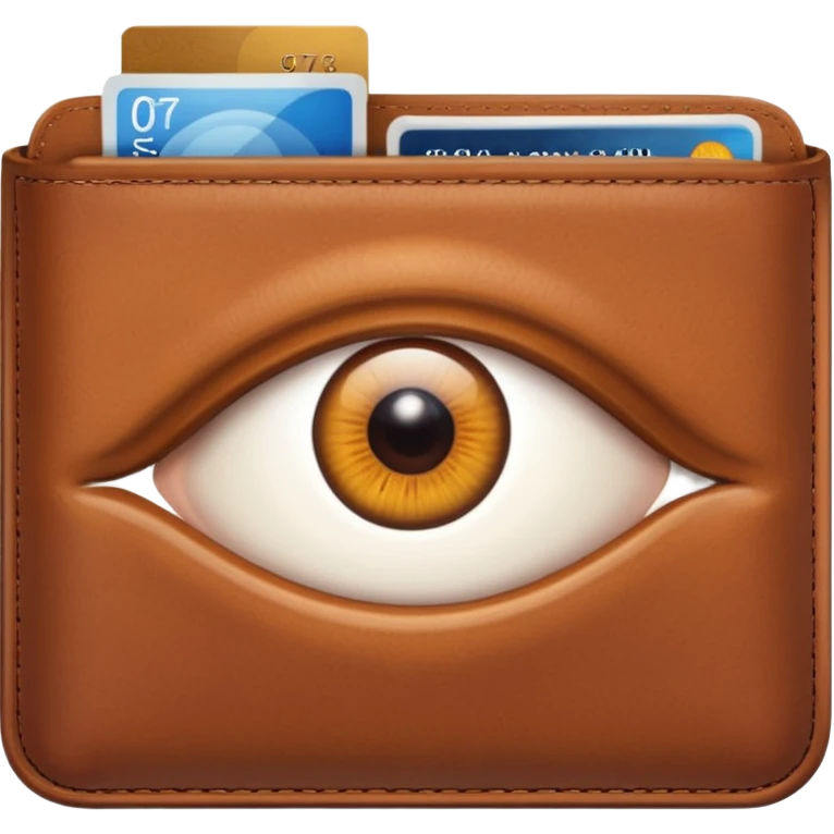 Eye in a wallet emoji