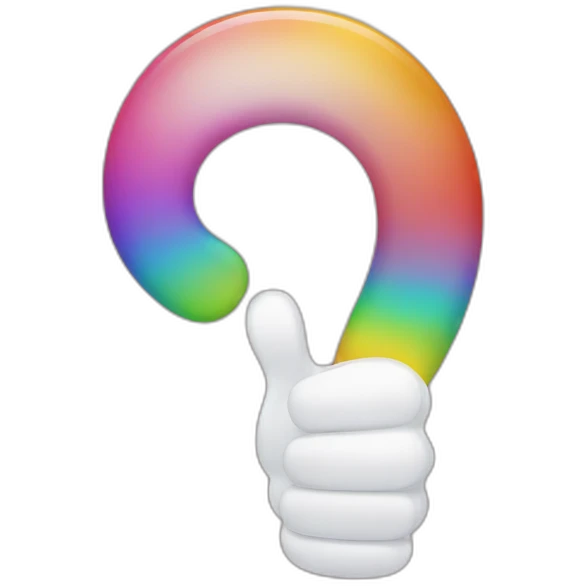 rainbow thumbs up emoji