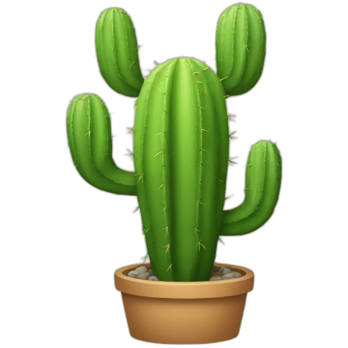 Une famille de cactus emoji