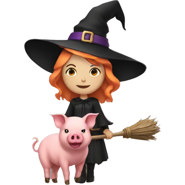 witch and pig combined emoji