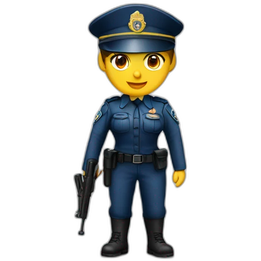 Militaire police gendarmerie femme courire emoji