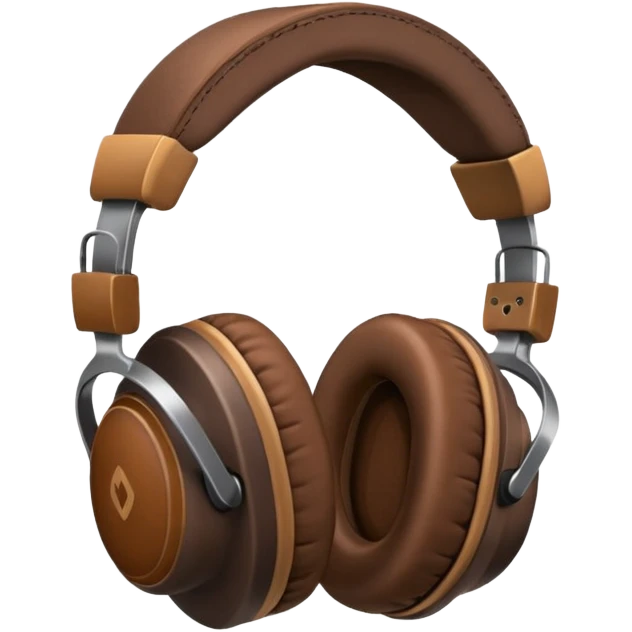 Brown headphones emoji