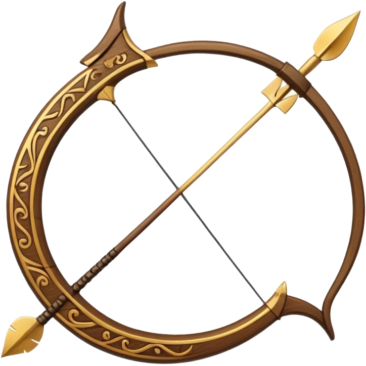 bow and arrow with letter 'A'  emoji