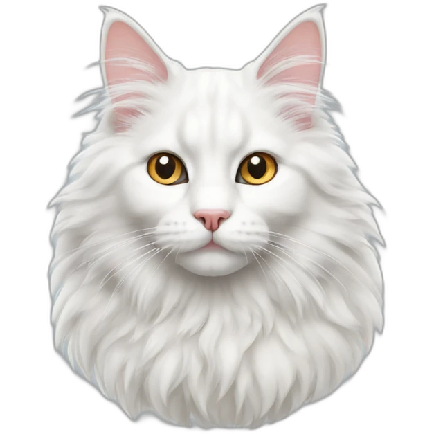 Fluffy cat turkish van emoji