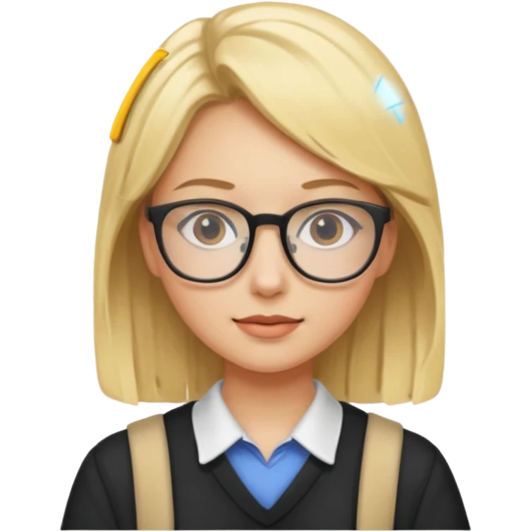 Blonde female student emoji