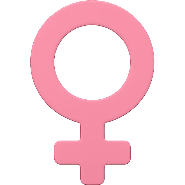 female gender symbol, flat pink, minimal emoji style, suitable for Discord role icon emoji