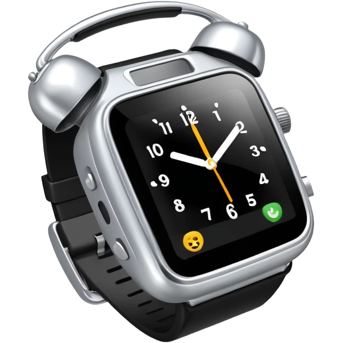 telephone positioned directly under a wristwatch emoji