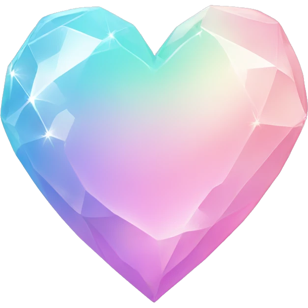Pastel gradient heart crystal  emoji