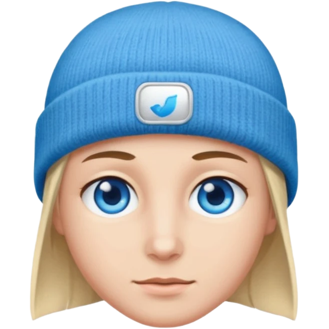 beanie blue eye emoji