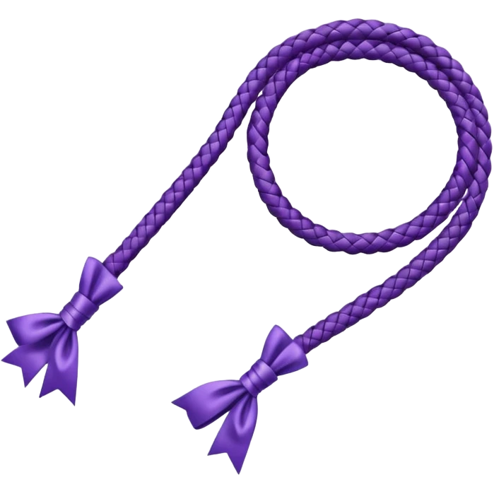 Purple BDSM whip with bow on it emoji