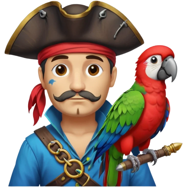 pirate and parrot emoji