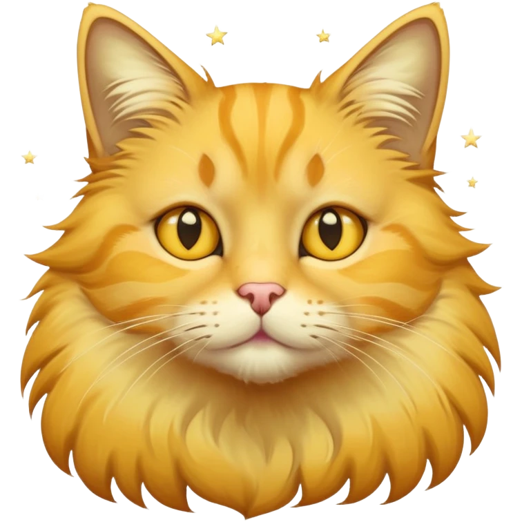 Yellow cat with stars for eyes emoji